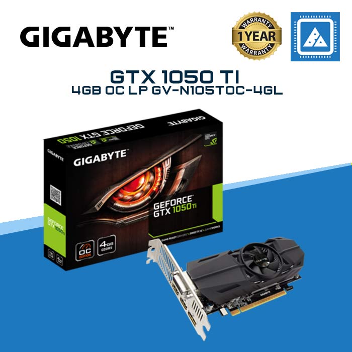 GIGABYTE GTX 1050 TI 4GB OC LP GV-N105TOC-4GL