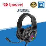 REDRAGON H260 HYLAS RGB GAMING HEADSET [BLACK]