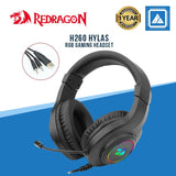 REDRAGON H260 HYLAS RGB GAMING HEADSET [BLACK]