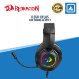REDRAGON H260 HYLAS RGB GAMING HEADSET [BLACK]