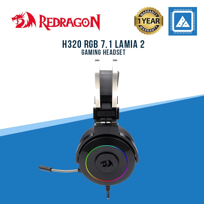 REDRAGON LAMIA2 RGB 7.1 VIRTUAL SURROUND USB GAMING HEADSET W/ STAND