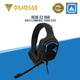 GAMDIAS HEBE E2 RGB USB & 3.5mm mic / audio plug