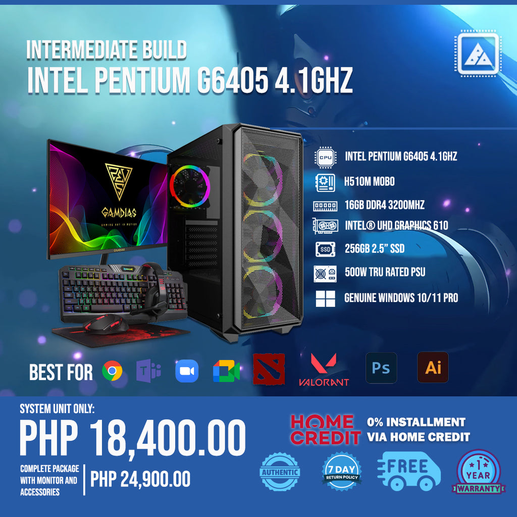 Intermediate Build - INTEL PENTIUM G6405 4.1GHZ