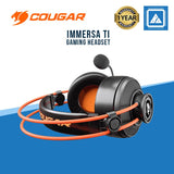 Cougar Immersa Ti Gaming Headset - Microphone and Volume Control - Lightweight- Noise Cancelling Headphone - 3.5m Phone Plug for PC Gaming, PS4 (3H300P40T.0001)