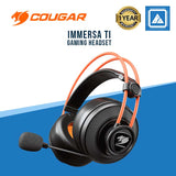 Cougar Immersa Ti Gaming Headset - Microphone and Volume Control - Lightweight- Noise Cancelling Headphone - 3.5m Phone Plug for PC Gaming, PS4 (3H300P40T.0001)