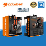 Cougar Immersa Ti Gaming Headset - Microphone and Volume Control - Lightweight- Noise Cancelling Headphone - 3.5m Phone Plug for PC Gaming, PS4 (3H300P40T.0001)