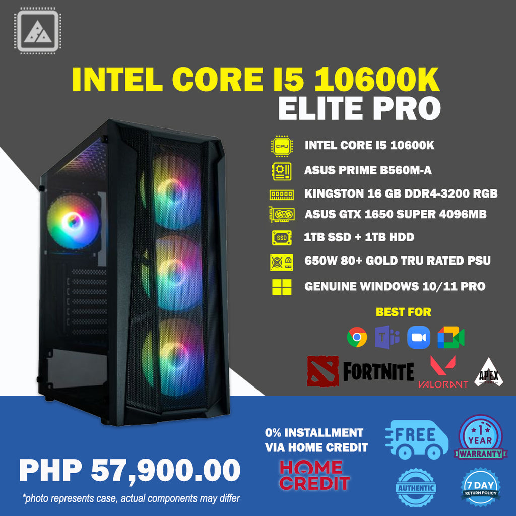 ELITE PRO: INTEL CORE I5 10600K PACKAGE