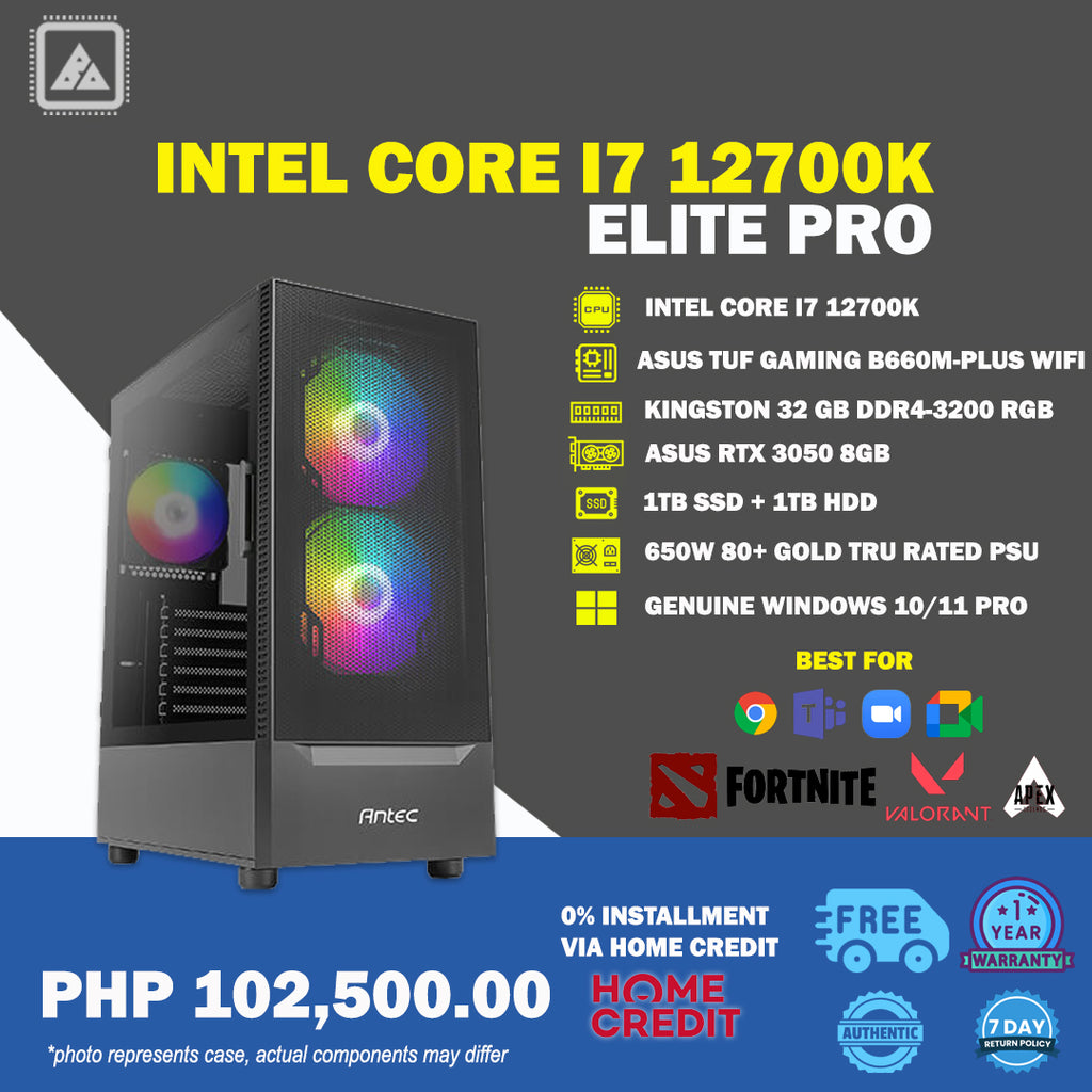 ELITE PRO: INTEL CORE I7 12700K PACKAGE