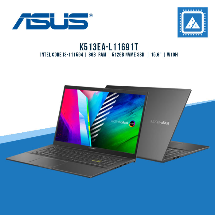 ASUS K513EA-L11691T I3-1115G4 | 4GB+4GB RAM | 512GB NVME | 15.6" | W10H (BLK)