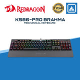 REDRAGON BRAHMA RGB OPTICAL-MECHANICAL GAMING KEYBOARD W/ MULTIMEDIA KEYS (BLUE SWITCH)