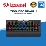 REDRAGON BRAHMA RGB OPTICAL-MECHANICAL GAMING KEYBOARD W/ MULTIMEDIA KEYS (BLUE SWITCH)