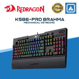 REDRAGON BRAHMA RGB OPTICAL-MECHANICAL GAMING KEYBOARD W/ MULTIMEDIA KEYS (BLUE SWITCH)