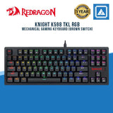 Redragon Knight K598 TKL RGB Mechanical Gaming Keyboard [Brown Switch/Blue Switch]