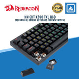 Redragon Knight K598 TKL RGB Mechanical Gaming Keyboard [Brown Switch/Blue Switch]