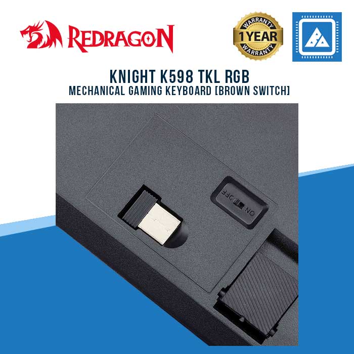 Redragon Knight K598 TKL RGB Mechanical Gaming Keyboard [Brown Switch/Blue Switch]