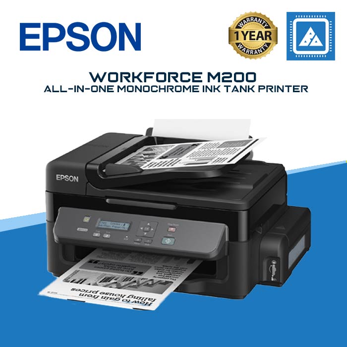 Epson Workforce M200 All-in-One, Monochrome Ink Tank Printer – BlueArm ...