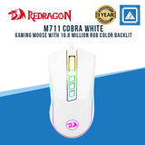 Redragon M711 Cobra White Gaming Mouse with 16.8 Million RGB Color Backlit