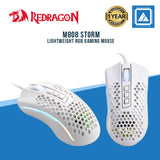 REDRAGON STORM LIGHTWEIGHT RGB GAMING MOUSE BLACK|WHITE