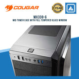 COUGAR MX330-G MID TOWER CASE WITH FULL TEMPERED GLASSWINDOW AND USB 3.0