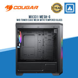 COUGAR MX331-G MID TOWERE CASE MESH WITH TEMPERED GLASS