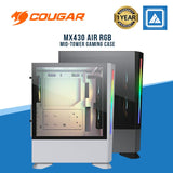 COUGAR MX430 AIR RGB MID-TOWER GAMING CASE W/ TG /3*FAN/WHITE (ATX) - WHITE | BLACK
