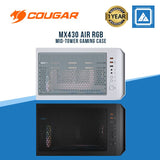 COUGAR MX430 AIR RGB MID-TOWER GAMING CASE W/ TG /3*FAN/WHITE (ATX) - WHITE | BLACK