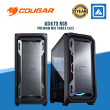 COUGAR MX670 / MIDTOWER / ARGB FANS PRE INSTALLED X3 / TEMP.GLASS / RGB SYNC / BRUSH ALUMINUM