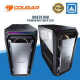 COUGAR MX670 / MIDTOWER / ARGB FANS PRE INSTALLED X3 / TEMP.GLASS / RGB SYNC / BRUSH ALUMINUM