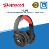 REDRAGON PELOPS 7.1 VIRTUAL SURROUND SOUND WIRED/WIRELESS GAMING HEADSET