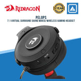 REDRAGON PELOPS 7.1 VIRTUAL SURROUND SOUND WIRED/WIRELESS GAMING HEADSET