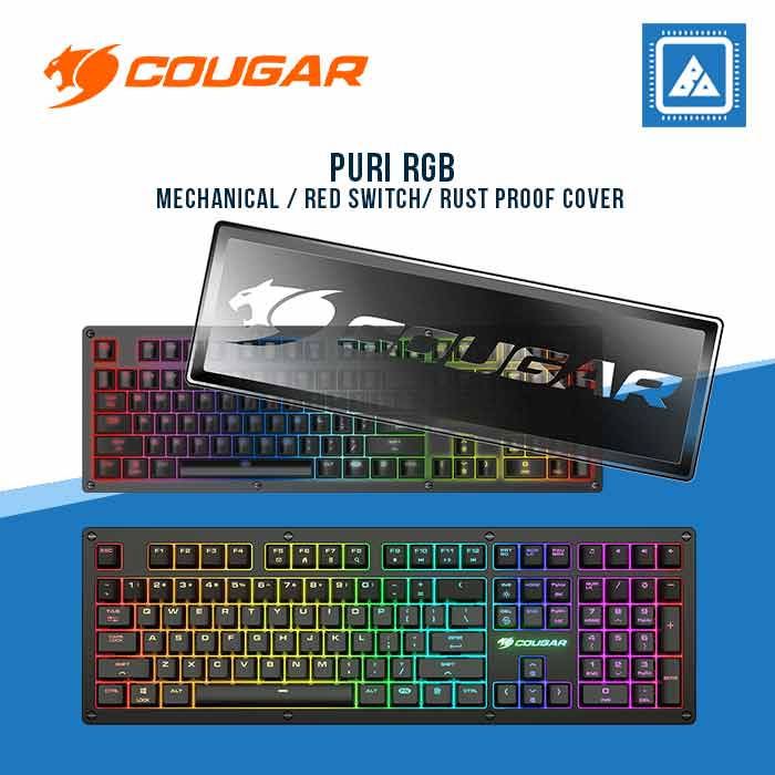 COUGAR KEYBOARD PURI RGB / MECHANICAL / RED SWITCH/ RUST PROOF COVER