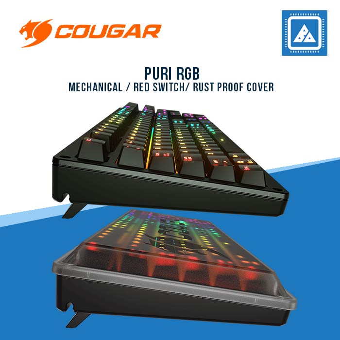 COUGAR KEYBOARD PURI RGB / MECHANICAL / RED SWITCH/ RUST PROOF COVER