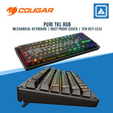 COUGAR KEYBOARD PURI TKL RGB / MECHANICAL / RED SWITCH/ RUST PROOF COVER / TEN-KEY-LESS