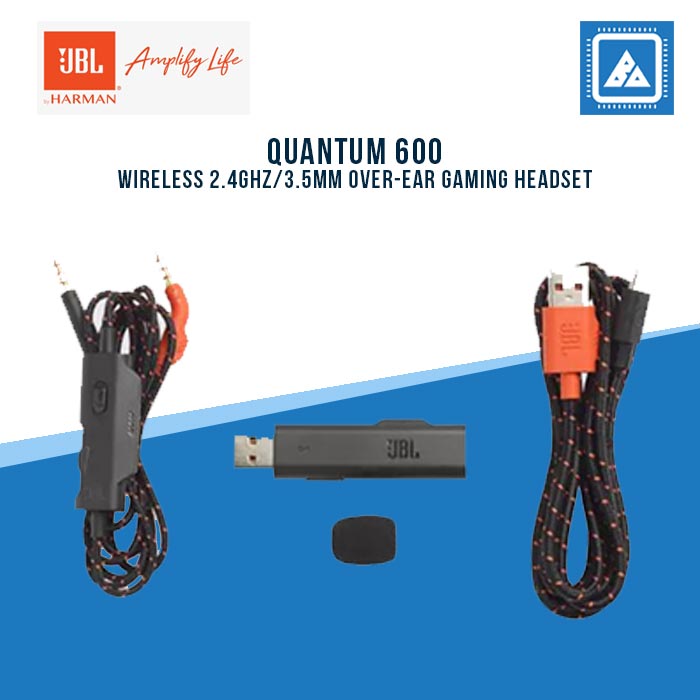 JBL QUANTUM 600 WIRELESS 2.4GHZ/3.5MM OVER-EAR GAMING HEADSET (BLACK)