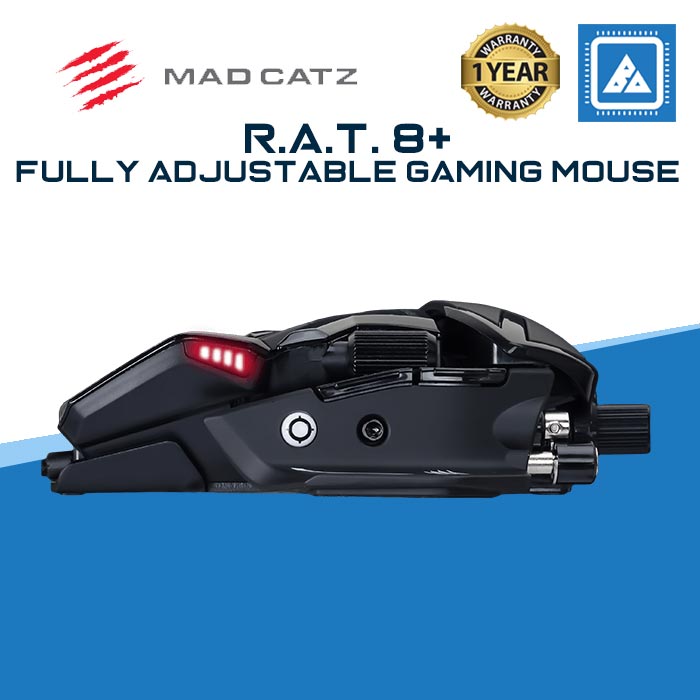 Mad Catz R.A.T. 8+ Fully Adjustable Gaming Mouse MR05DCAMBL000-0