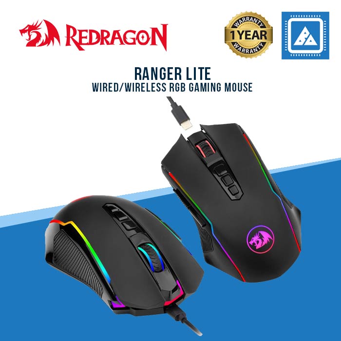 REDRAGON RANGER LITE WIRED/WIRELESS RGB GAMING MOUSE