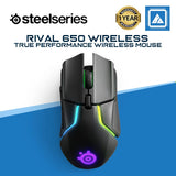 SteelSeries Rival 650 Quantum Wireless Gaming Mouse - Rapid Charging Battery - 12, 000 Cpi Truemove3+ Dual Optical Sensor - Low 0.5 Lift-Off Distance - 256 Weight Configurations - 8 Zone RGB Lighting