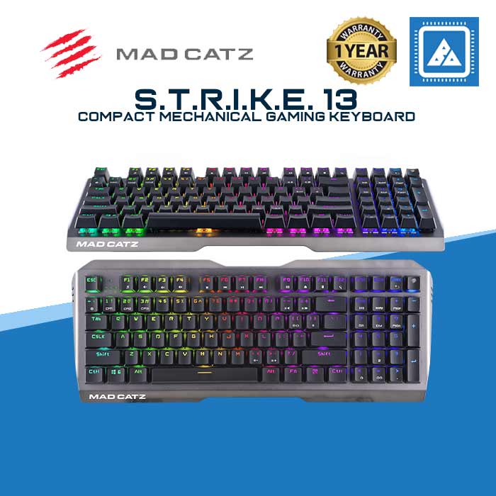 Mad Catz S.T.R.I.K.E. 13 Compact RGB Mechanical Gaming Keyboard