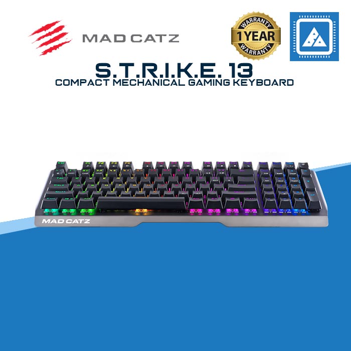 Mad Catz S.T.R.I.K.E. 13 Compact RGB Mechanical Gaming Keyboard