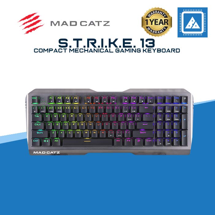 Mad Catz S.T.R.I.K.E. 13 Compact RGB Mechanical Gaming Keyboard