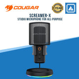 COUGAR SCREAMER -X STUDIO MICROPHONE W/ RGB STAND & USB 3.0 HUB (BLACK)