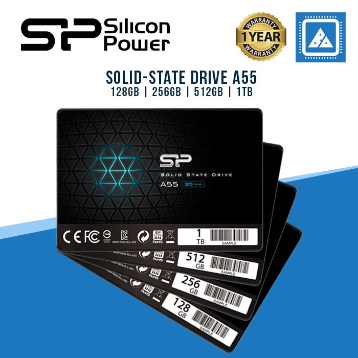 SILICON POWER Solid-State Drive SSD A55 128GB | 256GB | 512GB | 1TB