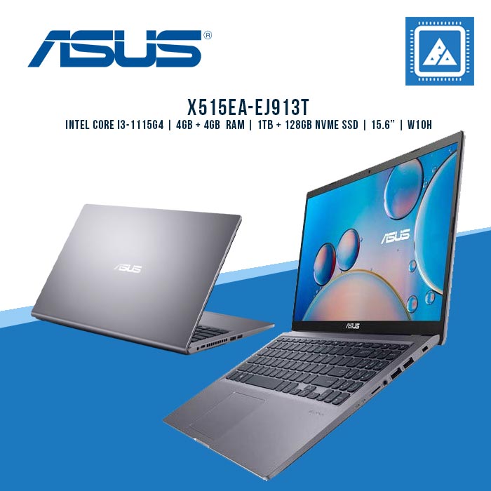 ASUS X515EA-EJ913T I3-1115G4 | 4GB + 4GB RAM | 1TB + 128GB NVME SSD | 15.6