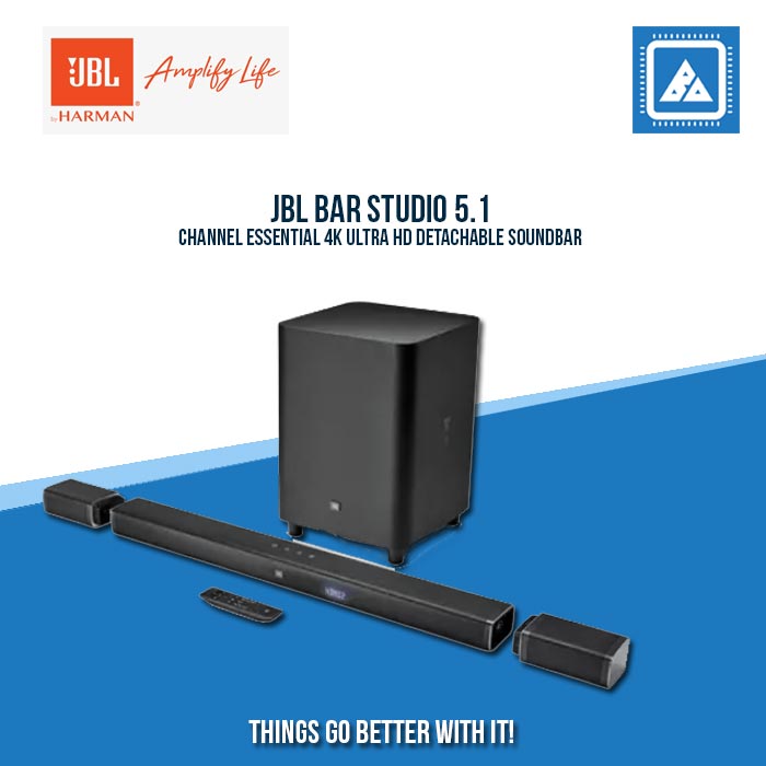 JBL BAR STUDIO 5.1 CHANNEL ESSENTIAL 4K ULTRA HD DETACHABLE SOUNDBAR
