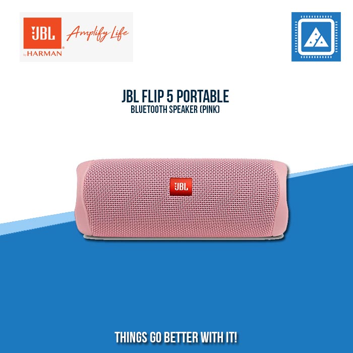 JBL FLIP 5 PORTABLE BLUETOOTH SPEAKER (PINK)