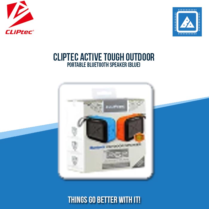 CLIPTEC ACTIVE TOUGH OUTDOOR PORTABLE BLUETOOTH SPEAKER (BLUE)