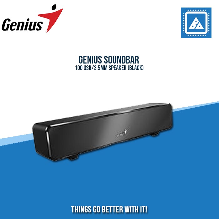 GENIUS SOUNDBAR 100 USB/3.5MM SPEAKER (BLACK)