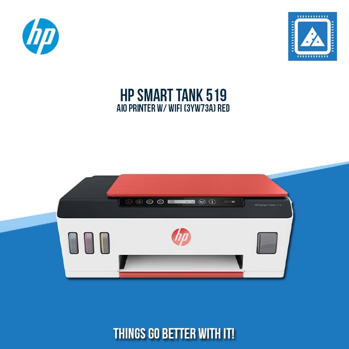 HP SMART TANK 519 AIO PRINTER W/ WIFI (3YW73A) RED