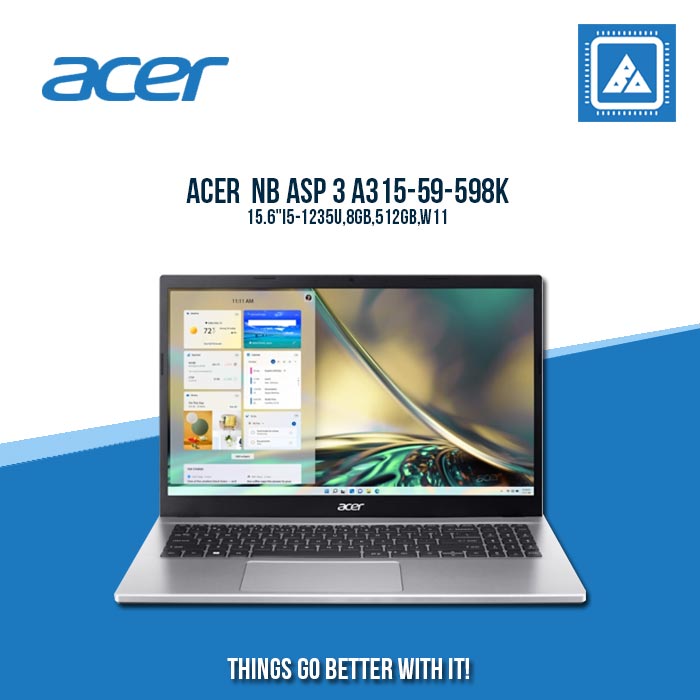 ACER ASPIRE 3 A315-59-598K I5-1235U/8GB/512GB NVME | BEST FOR STUDENTS AND FREELANCERS LAPTOP