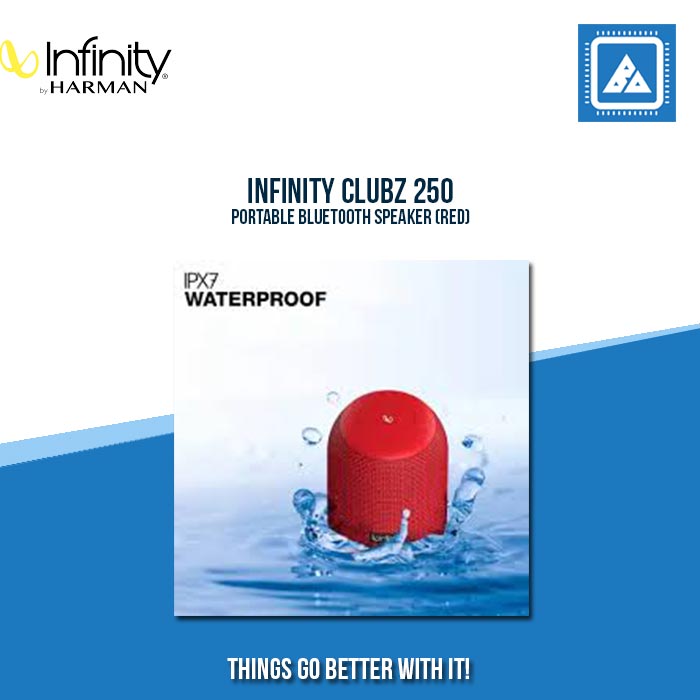 INFINITY CLUBZ 250 PORTABLE BLUETOOTH SPEAKER (RED)